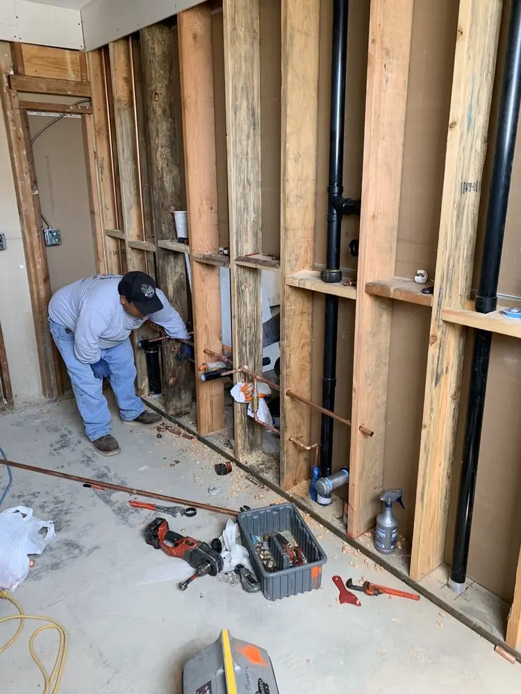 Commercial rough-in plumbing for Water Heater Replacement in Staunton